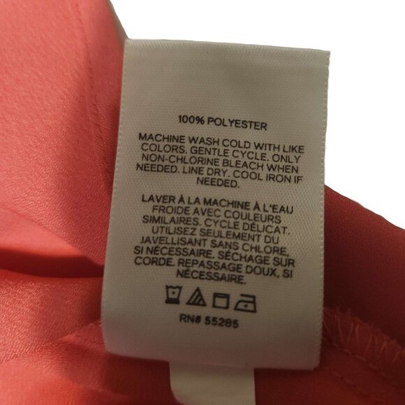 ❤️ 4/$20 Express zippered blouse Adjustable sleeves Women's medium Sheer V-neck - Picture 8 of 12